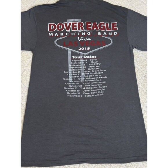 Dover Pa High School Marching Band Viva Las Vegas Tour Dates 2 Sided Tee Size S - Picture 7 of 11